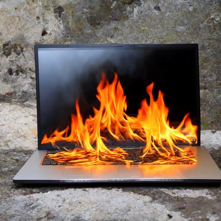 burning labtop