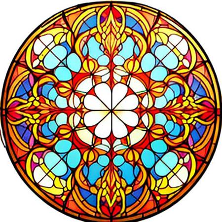 Stained glass circle