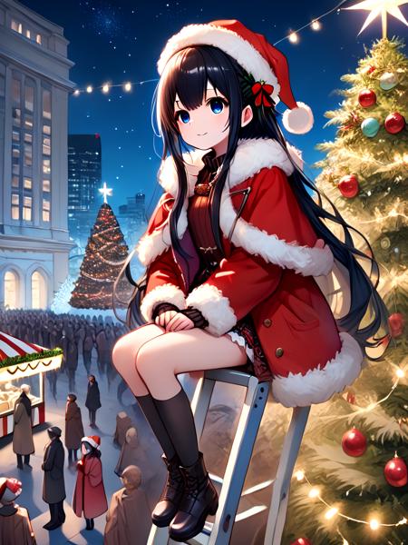 girl like christmas tree