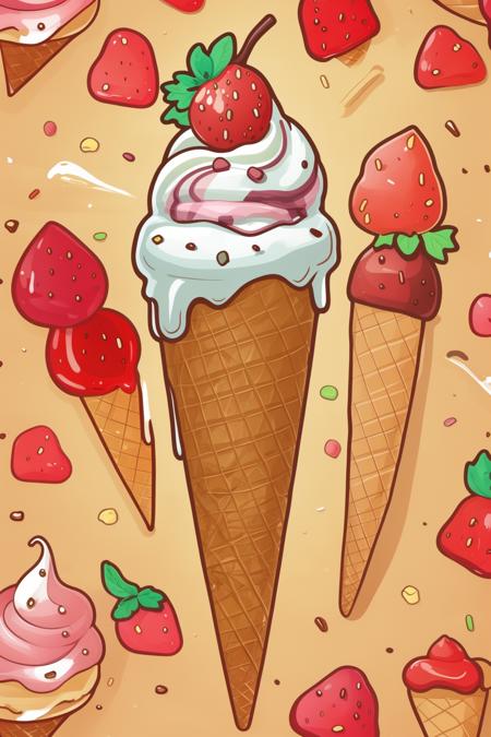 A style specifically designed for producing cartoon patterns on ice cream - tangbohu 14