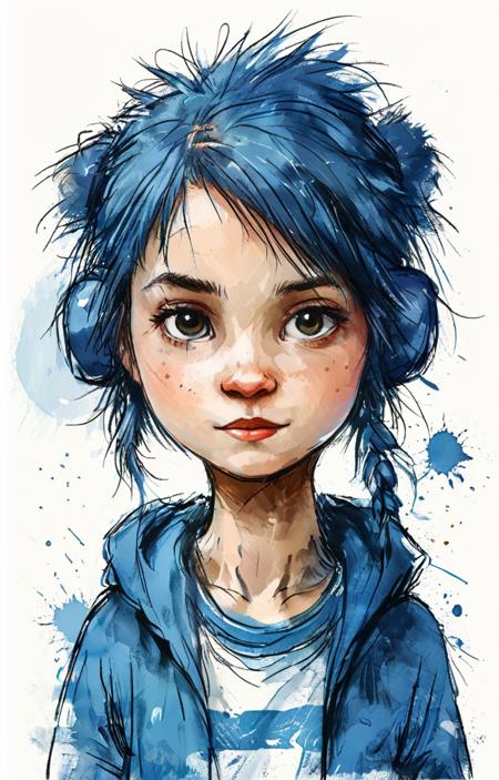 A painting style that combines blue and white colors - tangbohu [SDXL] 26