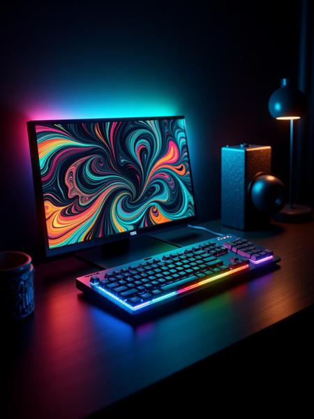 Glowing Marbled Paper FLUX & SDXL