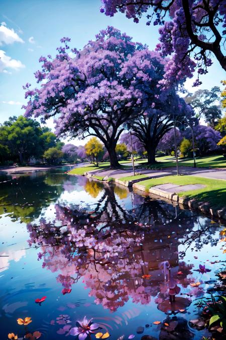 Purple Flower Tree Street