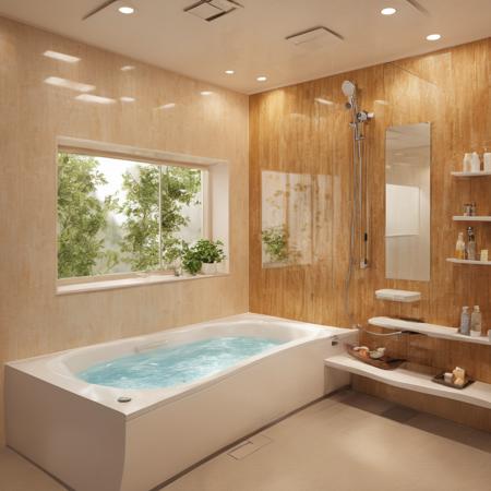 日本の住宅のお風呂1 OFURO in Japanese Houses 1 SDXL