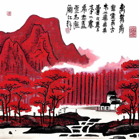 mountains-red