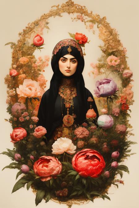 style of Qajar art 292