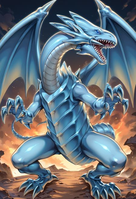 Yu-Gi-Oh! - Maiden with Eyes of Blue & Blue eye white dragon (青き眼の乙女 & 青眼の白龍) illu/PonyXL