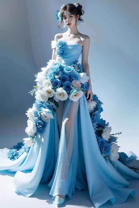 JAY - BLUE FLOWER DRESS