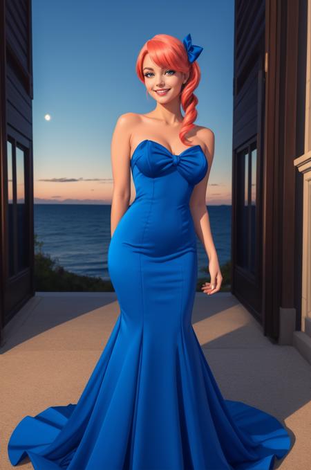 Celeb Couture - Strapless Royal Blue Gown