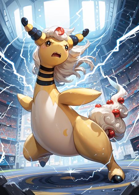 Mega Ampharos (Feral, Anthro) [Pony, Illustrious]