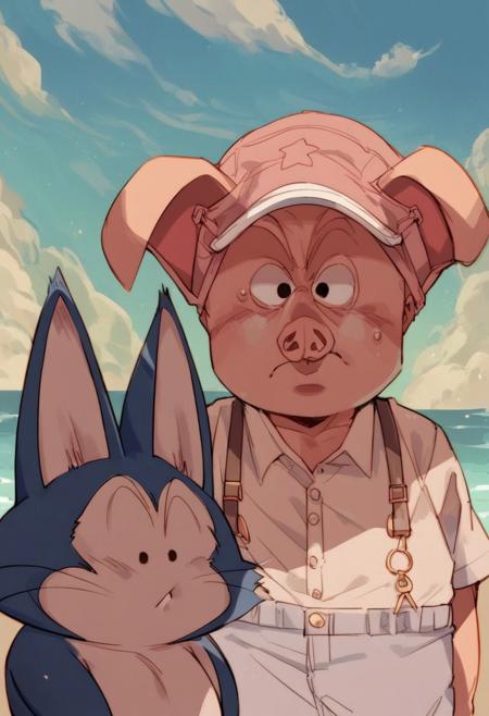 Oolong and Puar of Dragon Ball commision