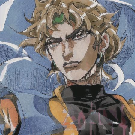 Hirohiko Araki JoJo cover art LORA