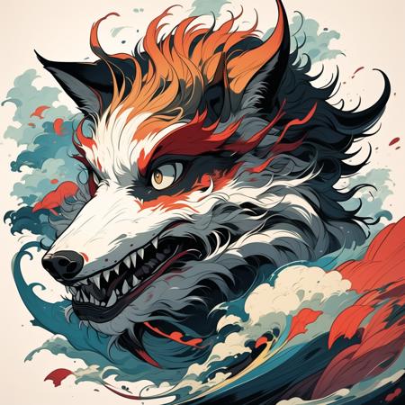 fresh ideas@Raging beast illustration_V10