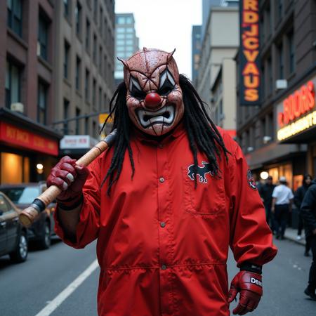 SLIPKNOT band. Number 6 masked. Clown