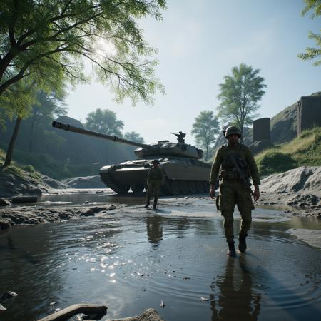 Battlefield + (2042) military cinematic style XL + F1D