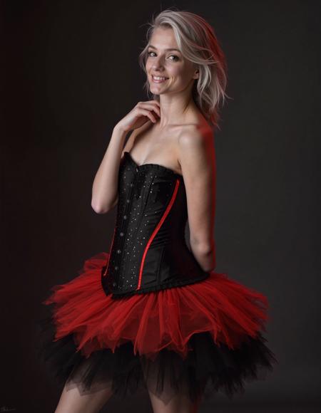 Black Red Tutu Skirt Corset | Flux