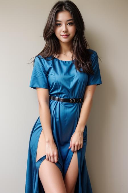 Blue Dress side Slit By Stable Yogi