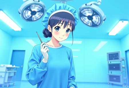 Female Surgeon / Surgical Nurse with Bouffant Cap Flux