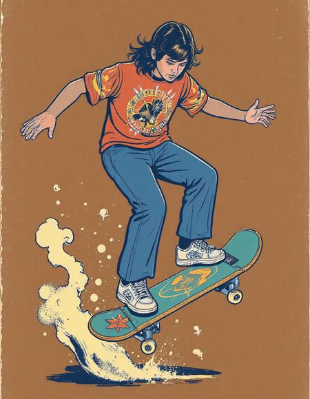 70's - 80's Retro Illustration - Art Style of Steven Rhodes