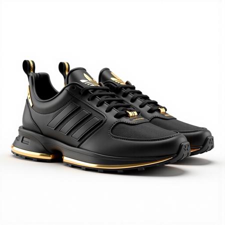 Matte Black & Metallic Gold Flux Style LoRA