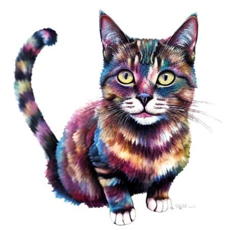 Acrylic, Multi-Colored Style Art (6)