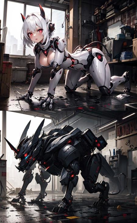 Highly Mechanized Prosthetic Quadruped/Mechanical Beast (Girl) 四足机械兽/兽娘版本v1.0 (ID: 74859)