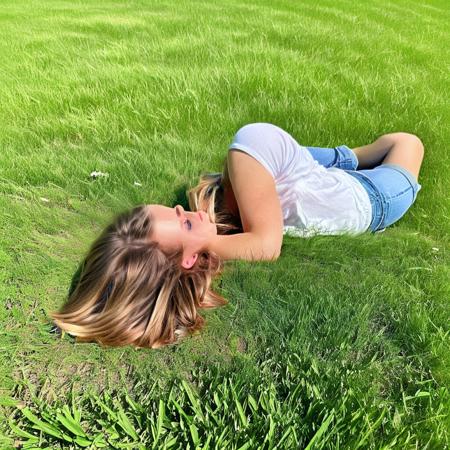 SD3 Experience - Girl Lying on Grass