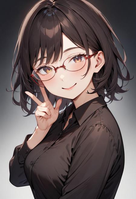 oval metal frame glasses2 SDXL