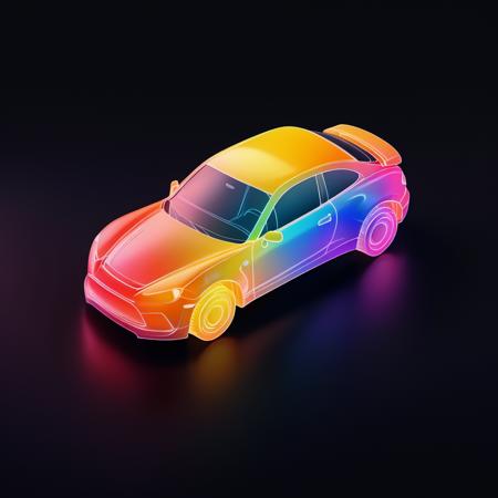 【Vibrant 3D icon】gradient effect on a black background XL