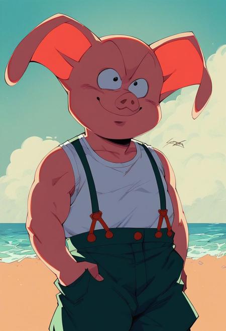 Oolong and Puar of Dragon Ball commision