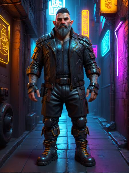 Neon Cyberpunk - Dwarves SDXL