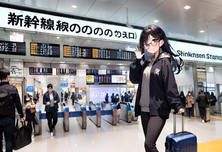 新大阪駅 新幹線のりば（のりかえ口）Shinkansen Tracks (shin-osaka station transfer gate) SDXL