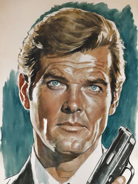 Sir Roger Moore as James Bond (Flux & SDXL)
