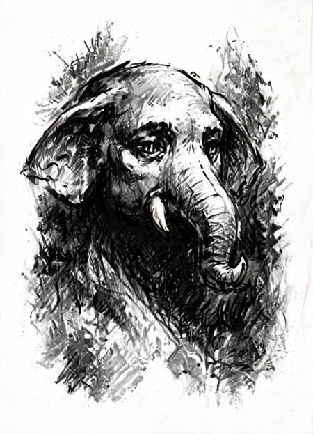 Abstract Charcoal Style for Pony XL