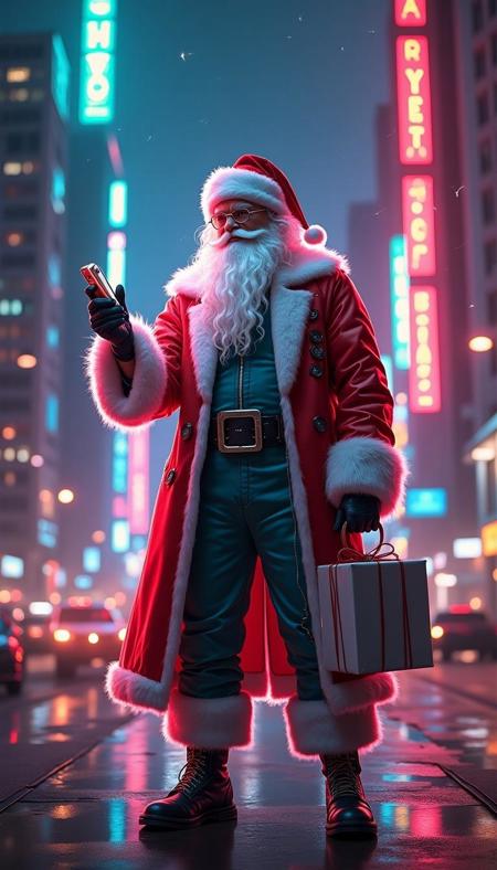 Cyberpunk Santa Claus