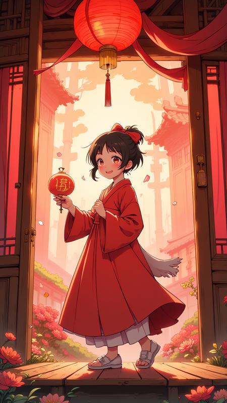 Cartoon Flux Lora | Line Warm Illustration