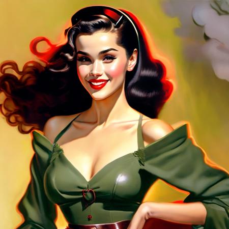 Pinup768 - Create vintage patriotic pinups easily! A Model 2.x Embedding by SoCalGuitarist