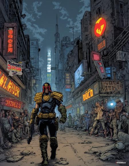 Judge Dredd Comic Style (Flux)
