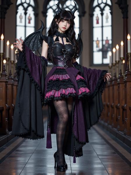 [Flux.1 D][Realistic] Gothic Dress | 哥特风裙子