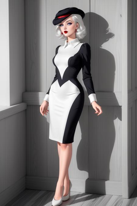 Monochrome Color Block Pencil Dress