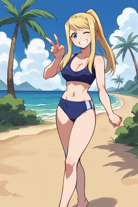 Winry Rockbell/ウィンリィ・ロックベル (Fullmetal Alchemist) SDXL LoRA | 3 Outfits [Pony Diffusion]