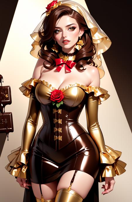 Chocolate Gold Foil Dress | Because You Deserve It!
