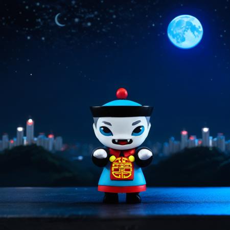 Adorable Jiangshi Chinese vampire toy - sdxl