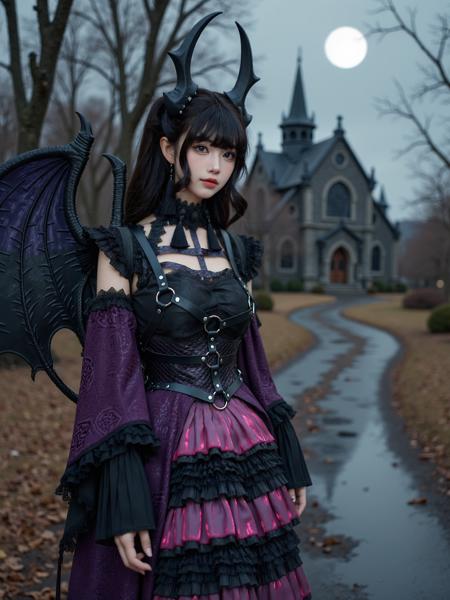 [Flux.1 D][Realistic] Gothic Dress | 哥特风裙子