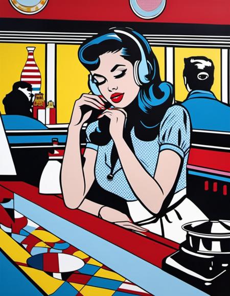 Pop Art - Roy Lichtenstein Style - SDXL 1.0