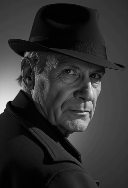 FLUX.1d - Studio Harcourt Black and White Portrait Photography