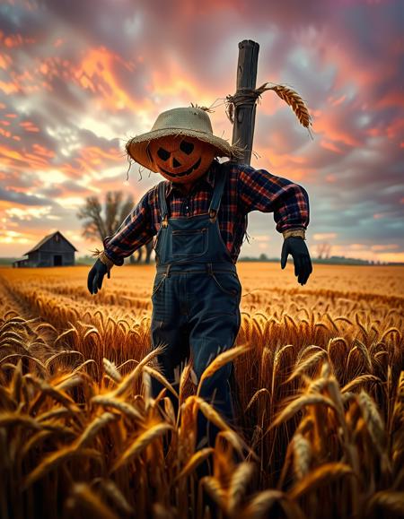wheat field at dusk background