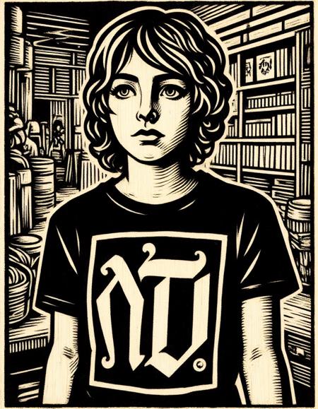 Eldritch Woodblock Print for Flux