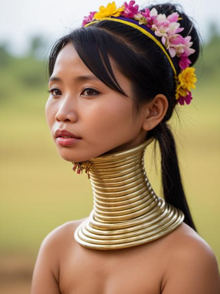 Neck Rings - Kayan People Myanmar (Padaung) SDXL & Pony