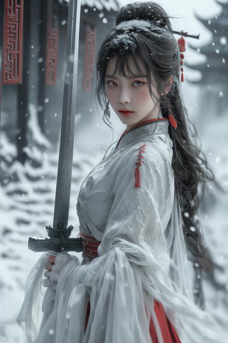 Swordswoman_白衣女子剑客